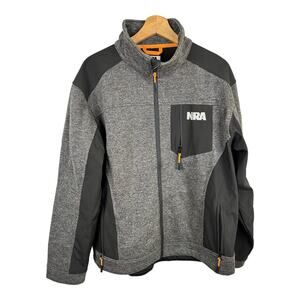 NRA National Rifle Association Mens size Large Zip Front Jacket Logo